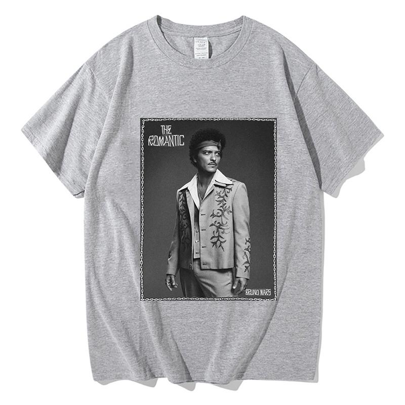 Bruno Mars I Just Might Tour Tshirt THE ROUnisexTIC Printing Tshirt Loose Short Sleeve Cotton Female T Shirt Unisex Aesthetic Tops