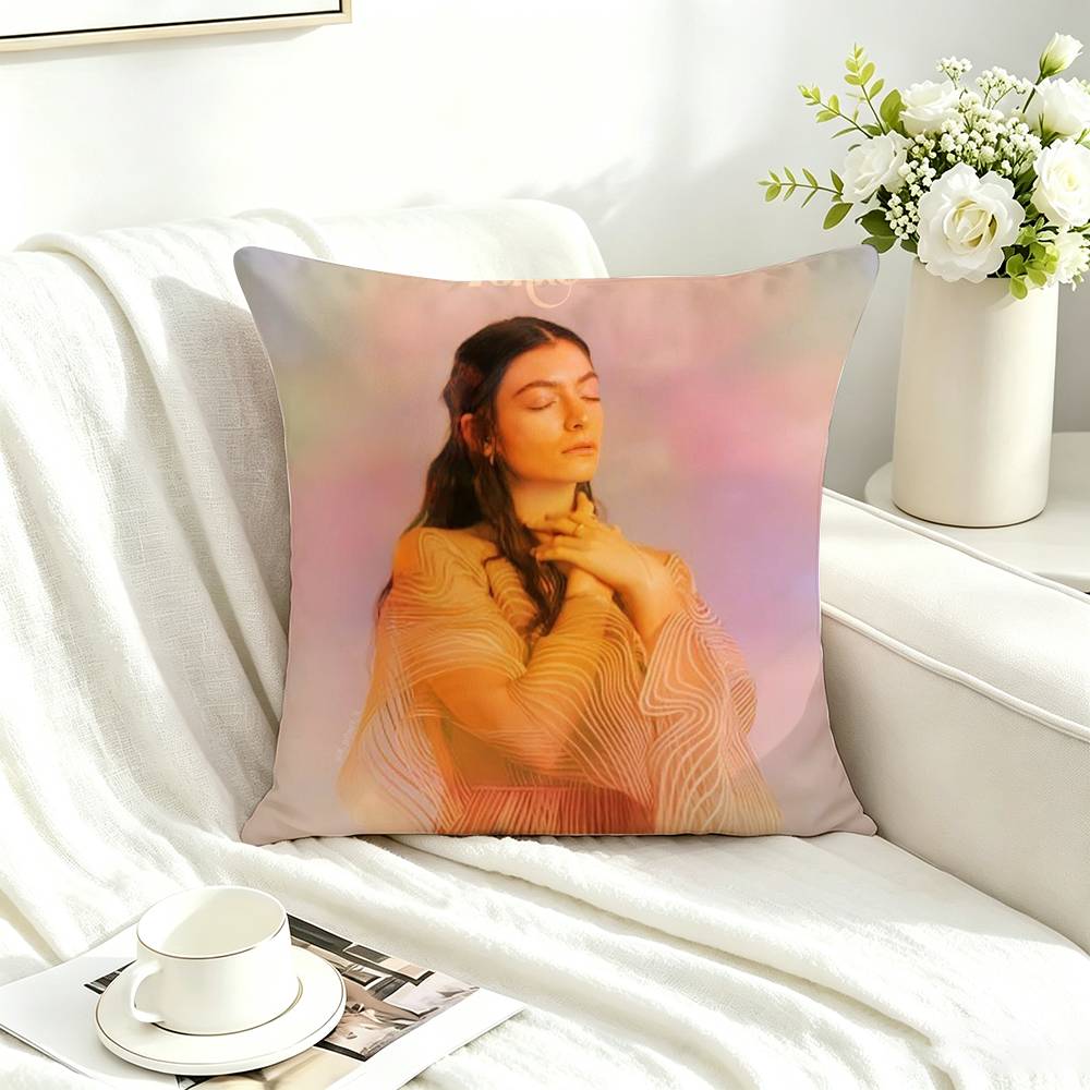 singer l-Lorde Square Double-Sided printed Pillow Case Bedroom Bedside Pillow Sofa Cushion Cover