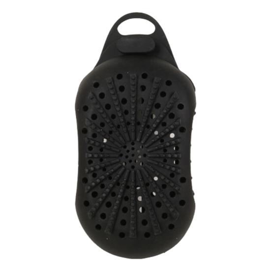 

Силиконовый мешочек для мыла с дренажными отверстиями, дизайн с кнопкой, двусторонний отшелушивающий мешочек для мыла, кармашек для хранения мыла, мочалка для душа чёрный