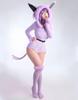 Mobbunny Cat Cosplay Bodysuit Hoodie Fleece Monster Cute Costume Tail S-XL