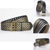 Unique And Stylish Pu Leather Belt With Rivets And Eyelets For Men And Women