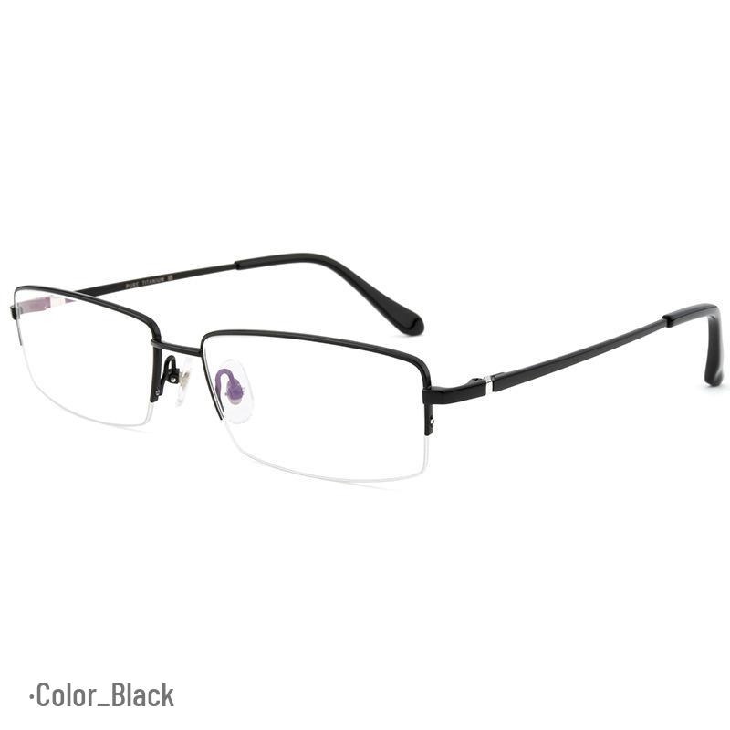 

Business Men s Ultralight Pure Titanium Semi-Rimless Myopia Eyeglass Frame D81075