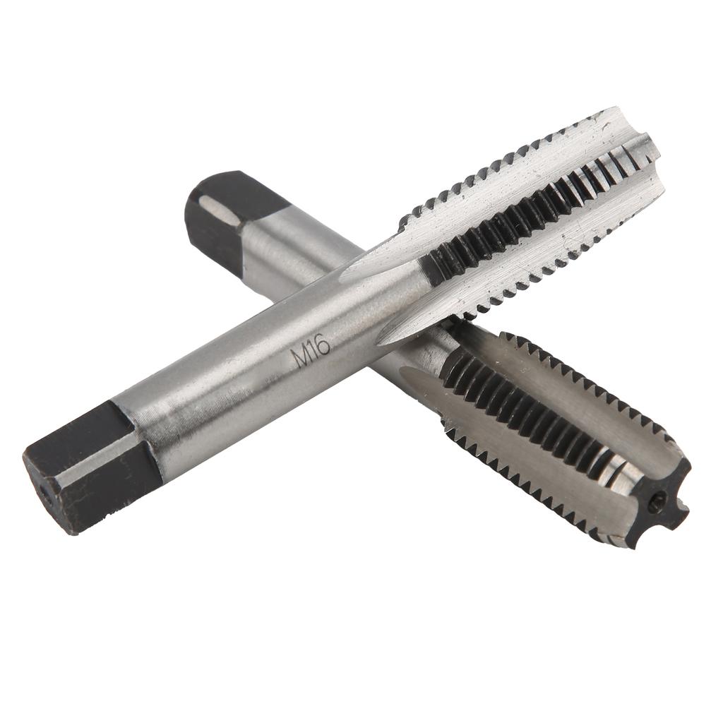 Metric M16 Hand Screw Tap Drill Bit Straight Flute Carbon Steel Thread for Wood Plastic