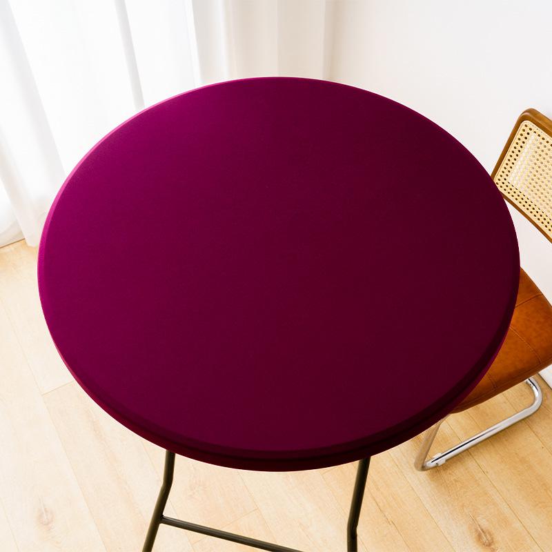 Solid Color Elastic Milk Silk Tablecloth for Outdoor Wedding Events