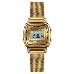 SKMEI 1901 Digitale Horloges voor Dames Mode Alarm Waterbestendigheid Roestvrij Staal Sport Horloges