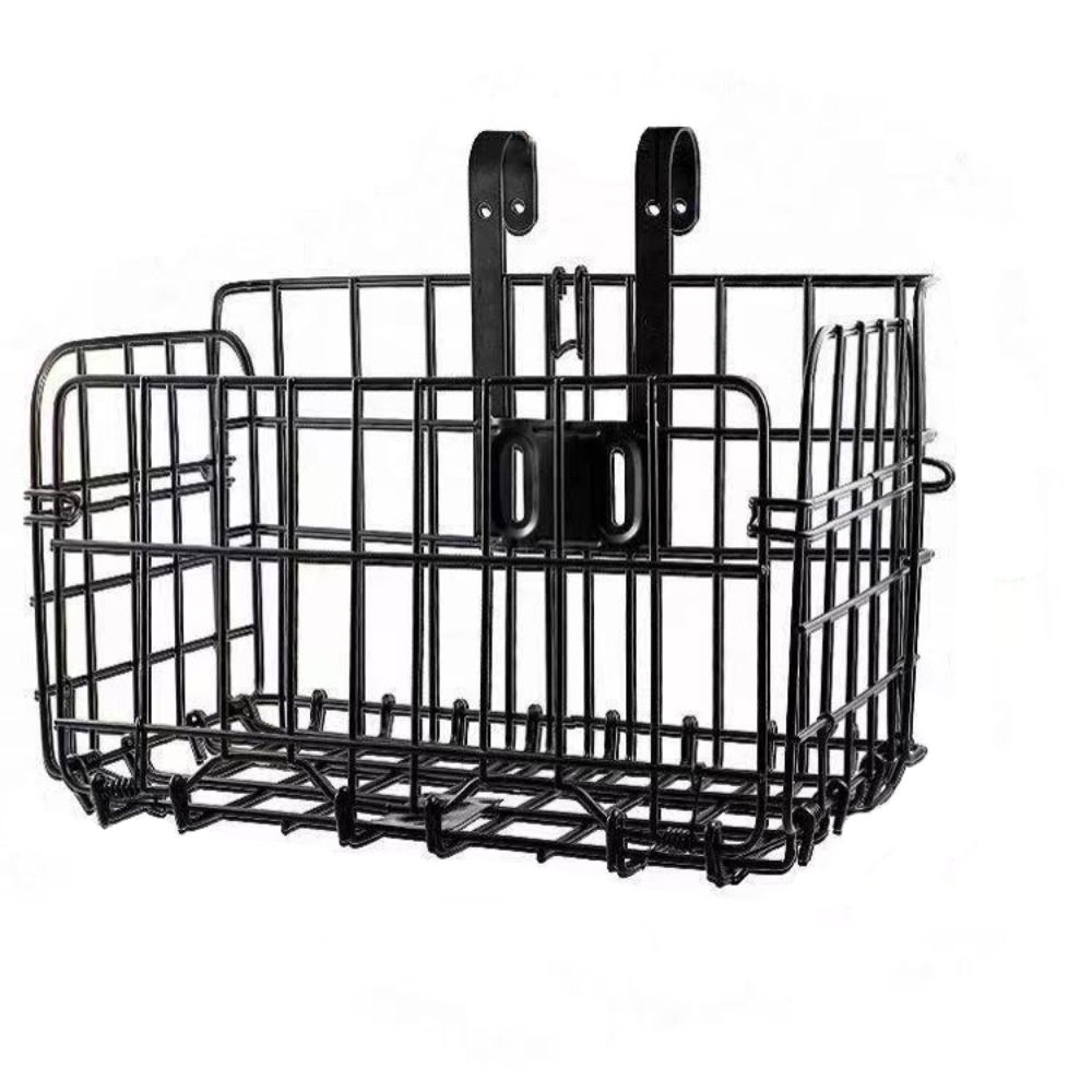 Foldable Bike Front Basket Hollow Out Bicycle Storage Basket  For Electric Bikes
