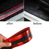 1Pcs Car Styling Door Sill Protector Carbon Fiber Moulding Strip Trim Front Bumper