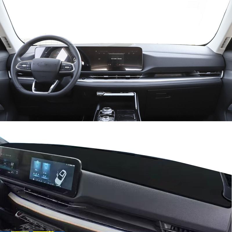 

For Ford Territory Equator Sport -2024 Car Dashboard Cover Mat Sun Shade Anti-Glare Pad Carpet Protector Cushion Accessories Black(Red Edge)