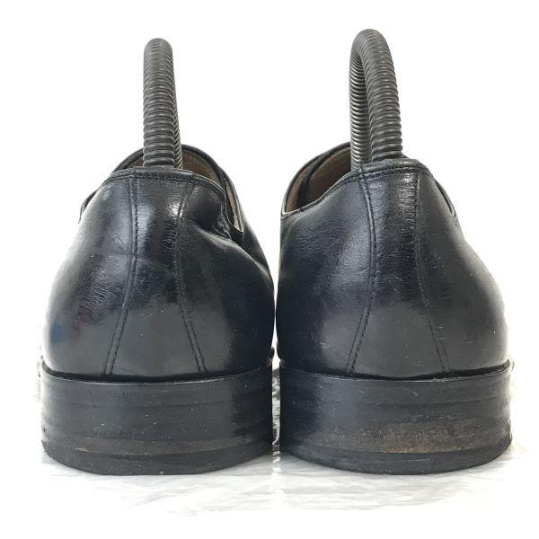 Vintage/REGAL Heritage/Leather Plain Toe with Medallion/25.0EE/Black/Business Dress Shoes(USED)