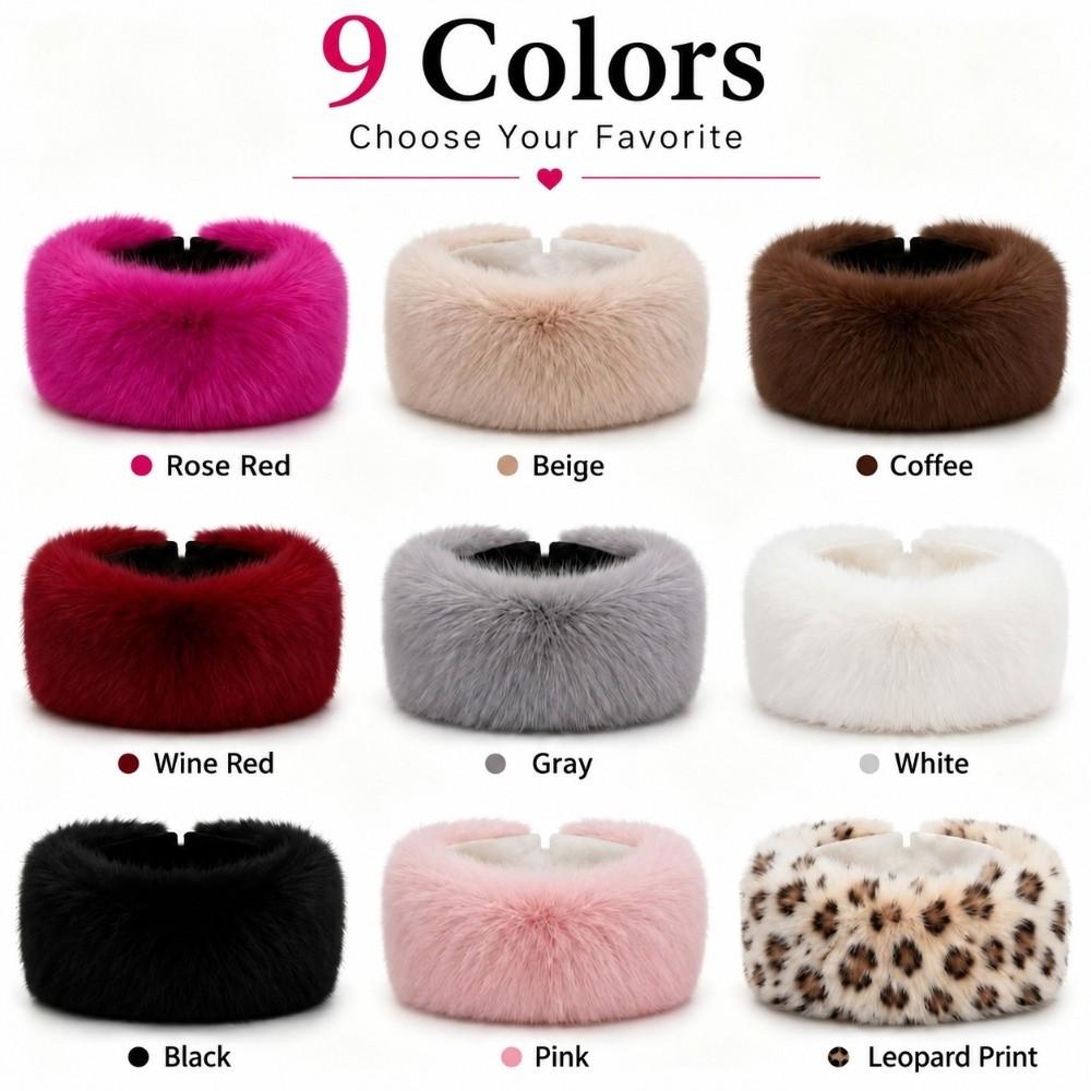 Imitation Fox Fur Furry Hairband Thick Fake Fur Hat Soft Keepwarm Headband Winter