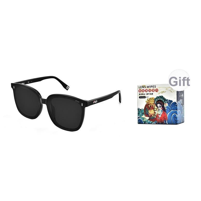 

FILA Cool Black Square Sunglasses For Outdoor Climbing UV Protection Unisex sunglasses SFID49F Without Gift Box,Black
