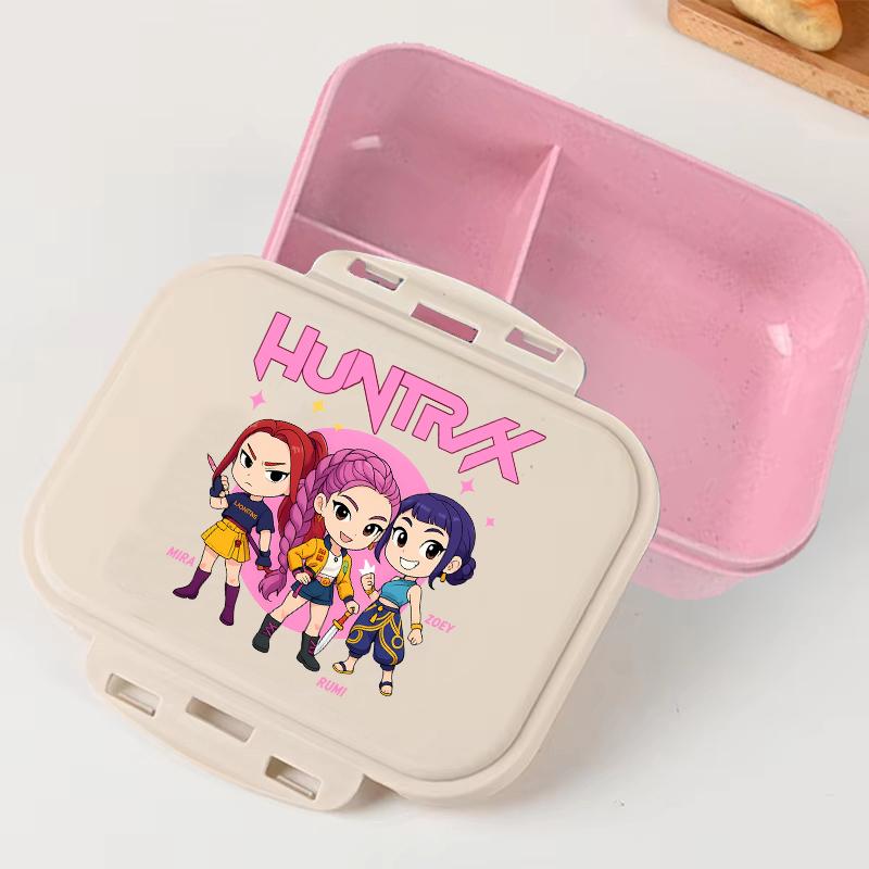 Portable Office Pink kpop Lunch Box Anime Food Storage Containers for k Pop School Picnic Lunchbox Office Dinner Case Gift