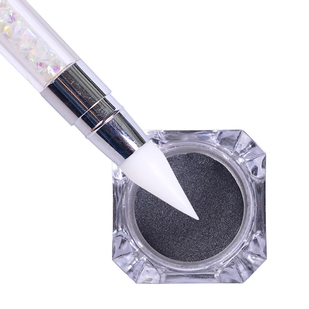 1PC Nail Art Silicone Pen Double Oblique Mouth Conical Pointed Double Head Nail Pattern DIY Nail Art Tool