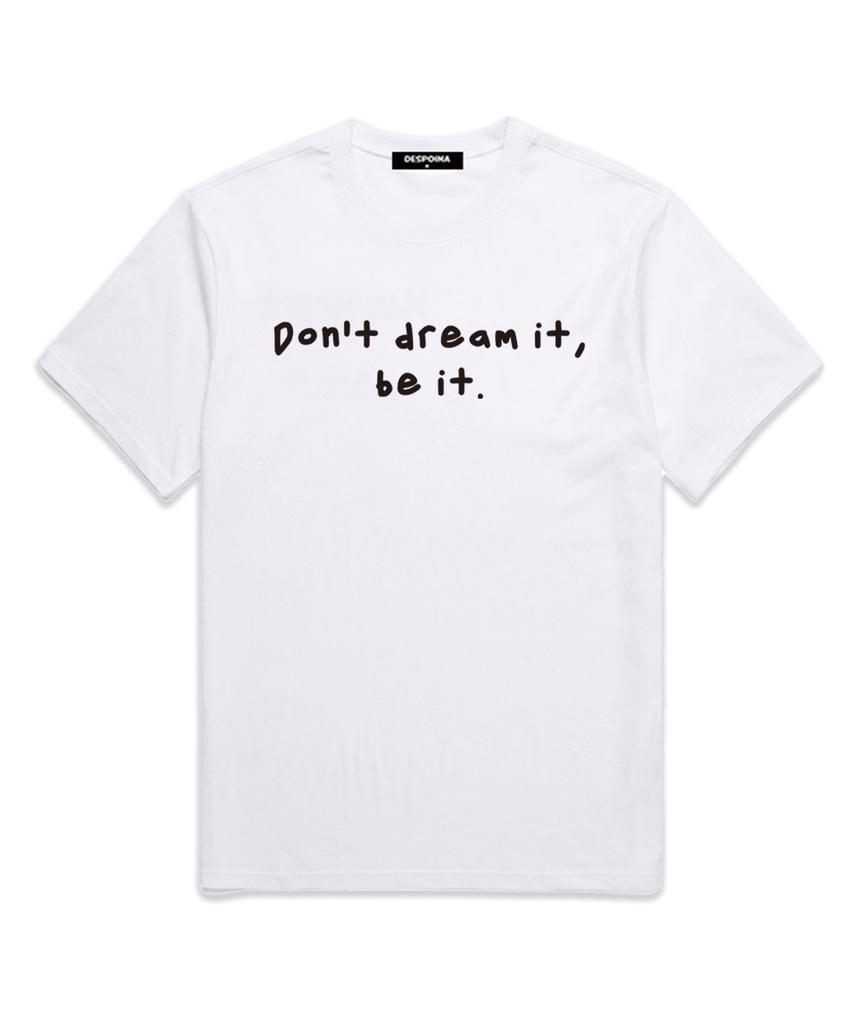 Ujeu Do Not Dream Logo Oversized Short Sleeve T-Shirt (Ds016) White