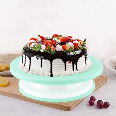Tortenständer, 27,9 cm drehbarer Tortendrehteller, glatt, 360 Grad drehbar, Tortendekorationsständer, praktisches Backwerkzeug für Cupcakes, Kekse und Muffins