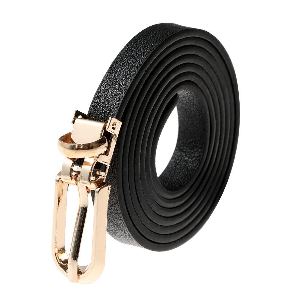 Girls Sweater Candy Color Dress Strap Thin Skinny Waistband Faux Leather Belts Adjustable Belt