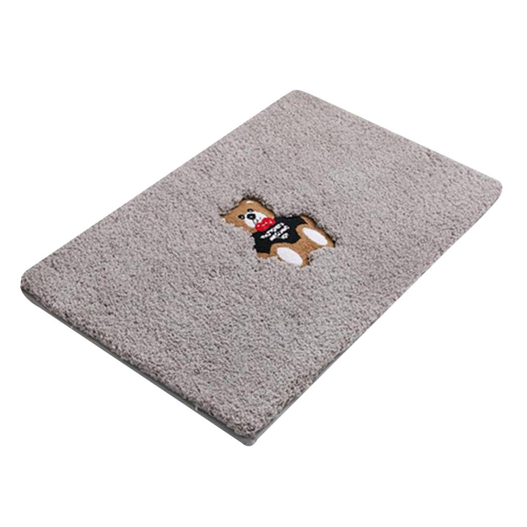 Bathroom Rugs Shower Rug Non-Slip Absorbent Polyester Throw Runner Carpet