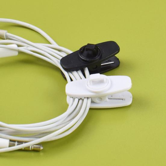 5Pcs Portable Rotatable Plastic Cable Clip Clamp for Earphone