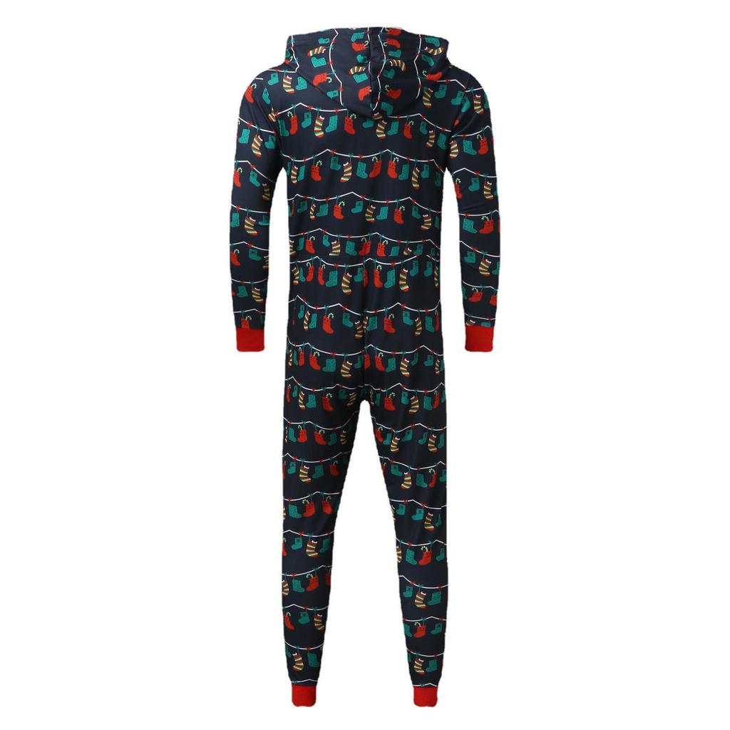 Conjunto de Pijama Mono Navideño Europeo y Americano a Juego para Padres e Hijos para Mujer 2023.