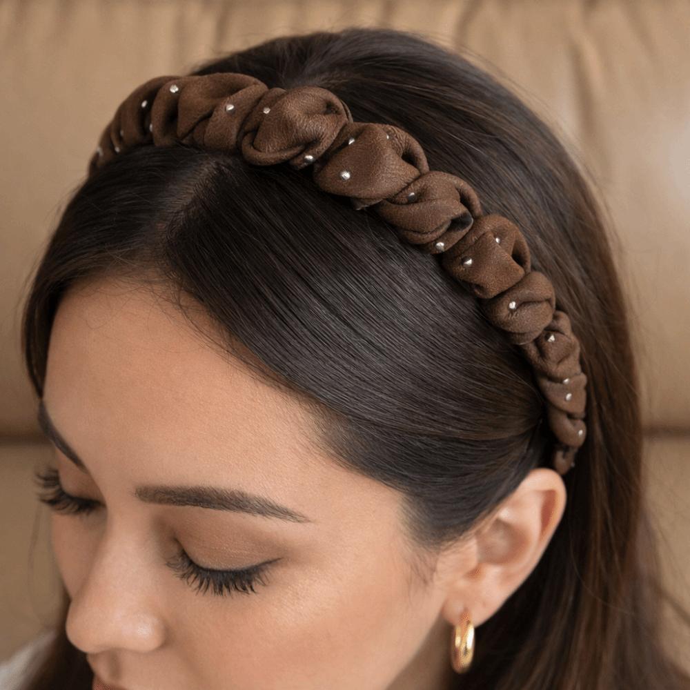 Adjustable Rhinestones Toothed Headband Comfortable Non-slip Hair Band  Fashion Accessory