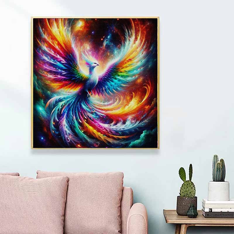 New Arrival 5D DIY Full Circle Diamond Painting "Colorful Phoenix" Embroidery Cross Stitch Home Decor Gift