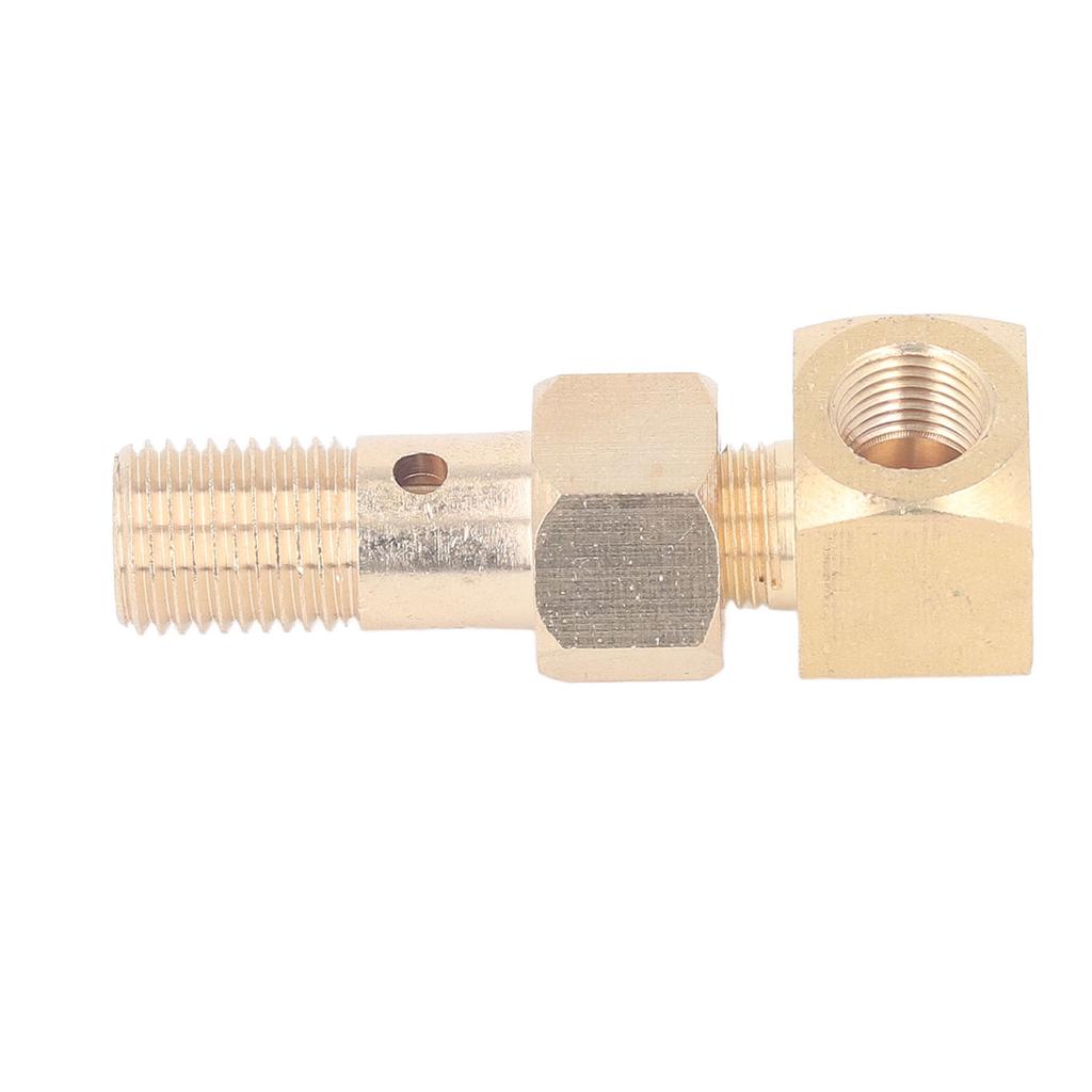 Fuel Pressure Gauge Banjo Bolt M12 X 1.25in 1 8‑27 NPT Female To Male 90 Degree Elbow Fitting Adapter for Civic CRX