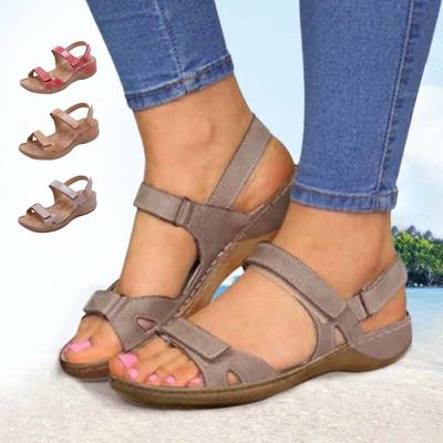 Nieuwe dames sandalen zachte stiksels dames sandalen comfortabele platte sandalen dames zachte zool strand schoenen vrouw plus maat 43