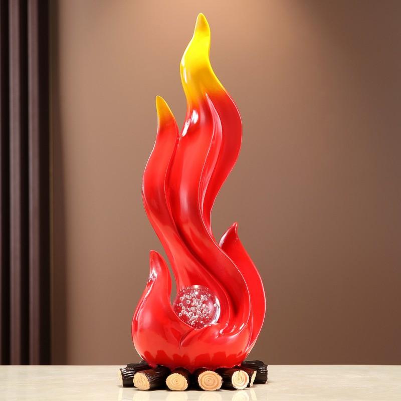 Red Torch Flame Lamp Decor Living Room Entryway Housewarming Opening Gift