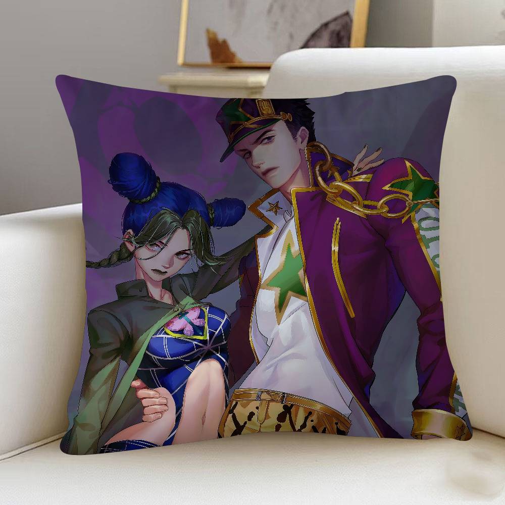 J-Jotaro Kujo J-JOJO 45*45cm Cushion Cover Pillow Cover Decor Pillowcase Home Pillowcase For Couch Pillow