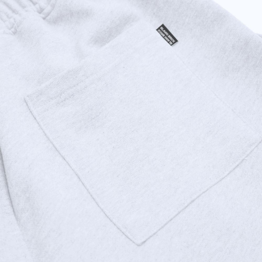 BLANKBRICK One-Pleat Wide Sweatpants Melange White