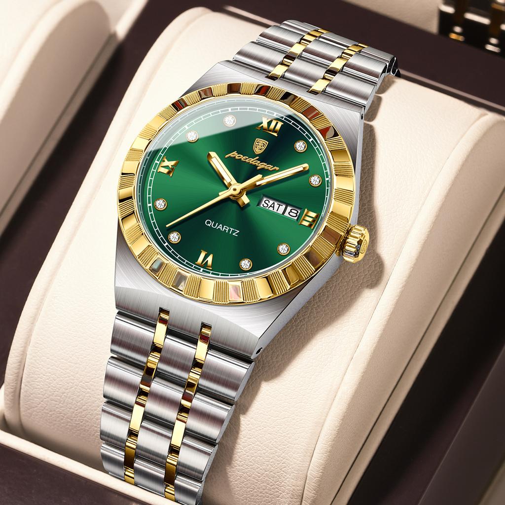 Top Brand Luxury Ultra-thin Men's Watch Diamond-encrusted Waterproof Luminous Quartz Watch