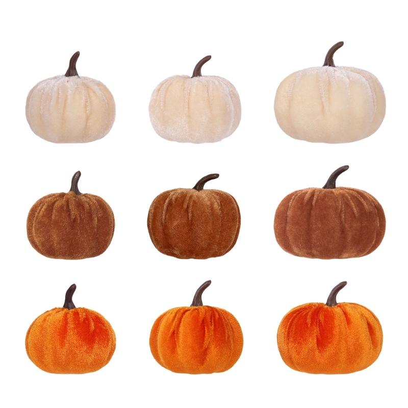 Halloween Pumpkin Decorations Nordic Pumpkin Figurine Sculptures Ornament Decorative Pumpkin Table Centerpieces Gift