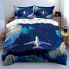 Airplane Journey Themed Set Soft Comfortable Duvet Cover Bedding Set Included 1*Duvet Cover & 2*Pillowcases, Gift