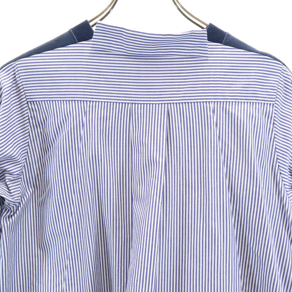 Sacai made in Japan Striped Pattern Long sleeve Shirt switching one piece Women Used