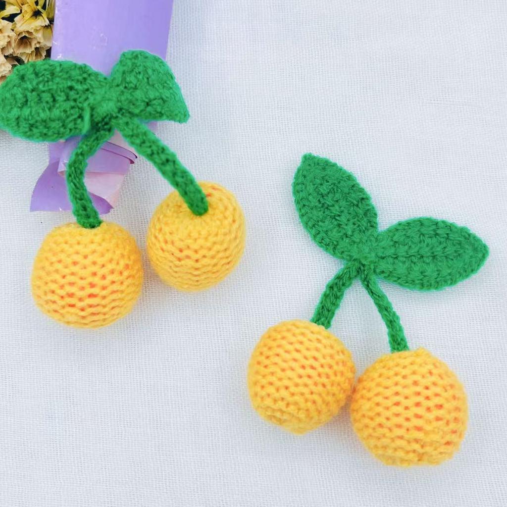 Cherry 3D Knitted Wool Yarn for DIY Jewelry, Socks, Hats, Toys, Keychains, and Decorative Accessories