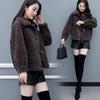 Women's Turn Down Collar Long Sleeve Cardigan Slim Fit Solid Fall Winter Faux Shearling Jacket