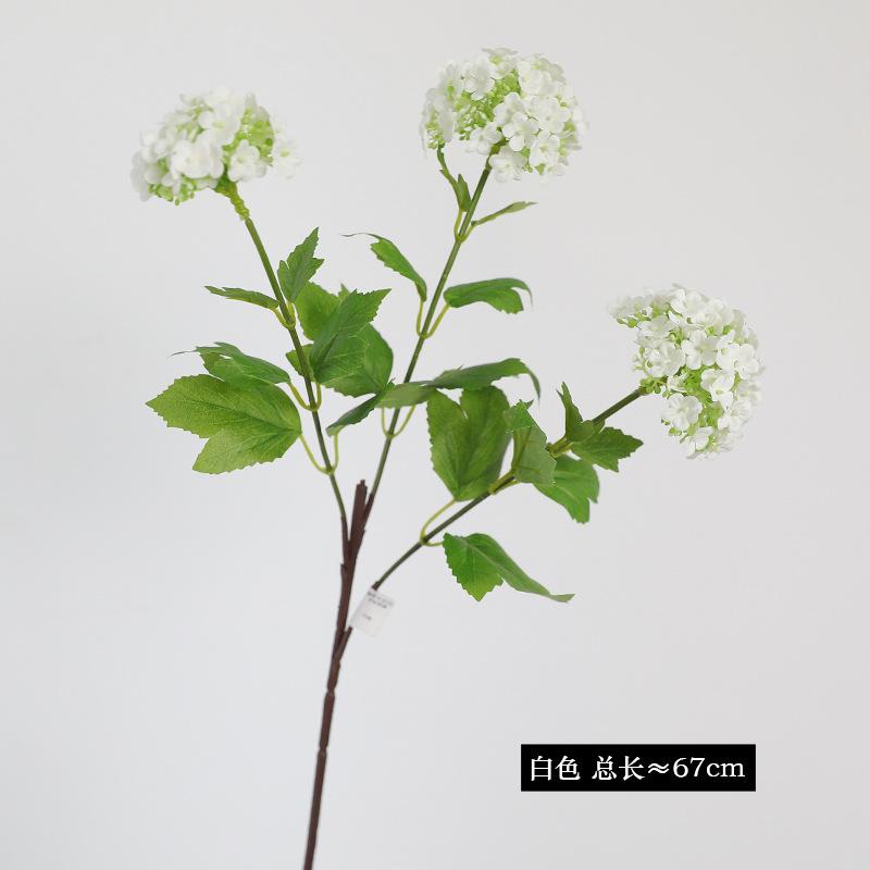 

3 lucky cocoa hydrangea, home decoration living room fake flower белый