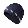 Night outdoor sports reflective silk knitted hat velvet warm cycling winter hat safety warning windproof and cold hat