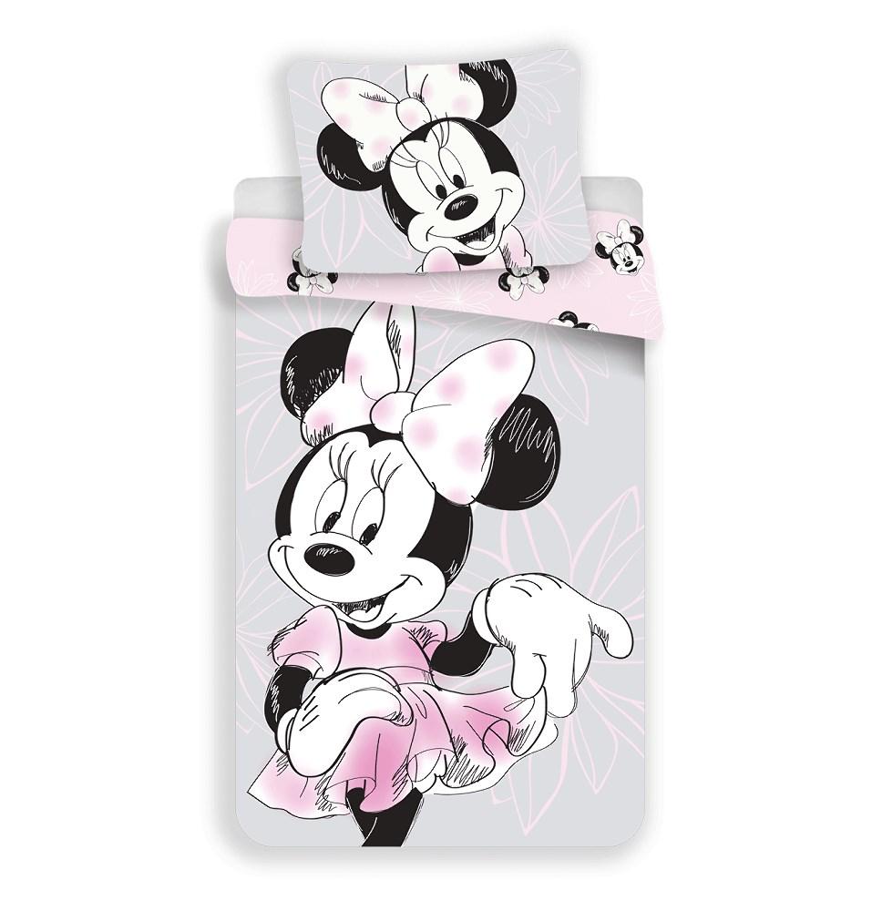 Pościel 140X200 Myszka Mini 1575 Minnie Mouse Poszewka 70X90 Jf 02