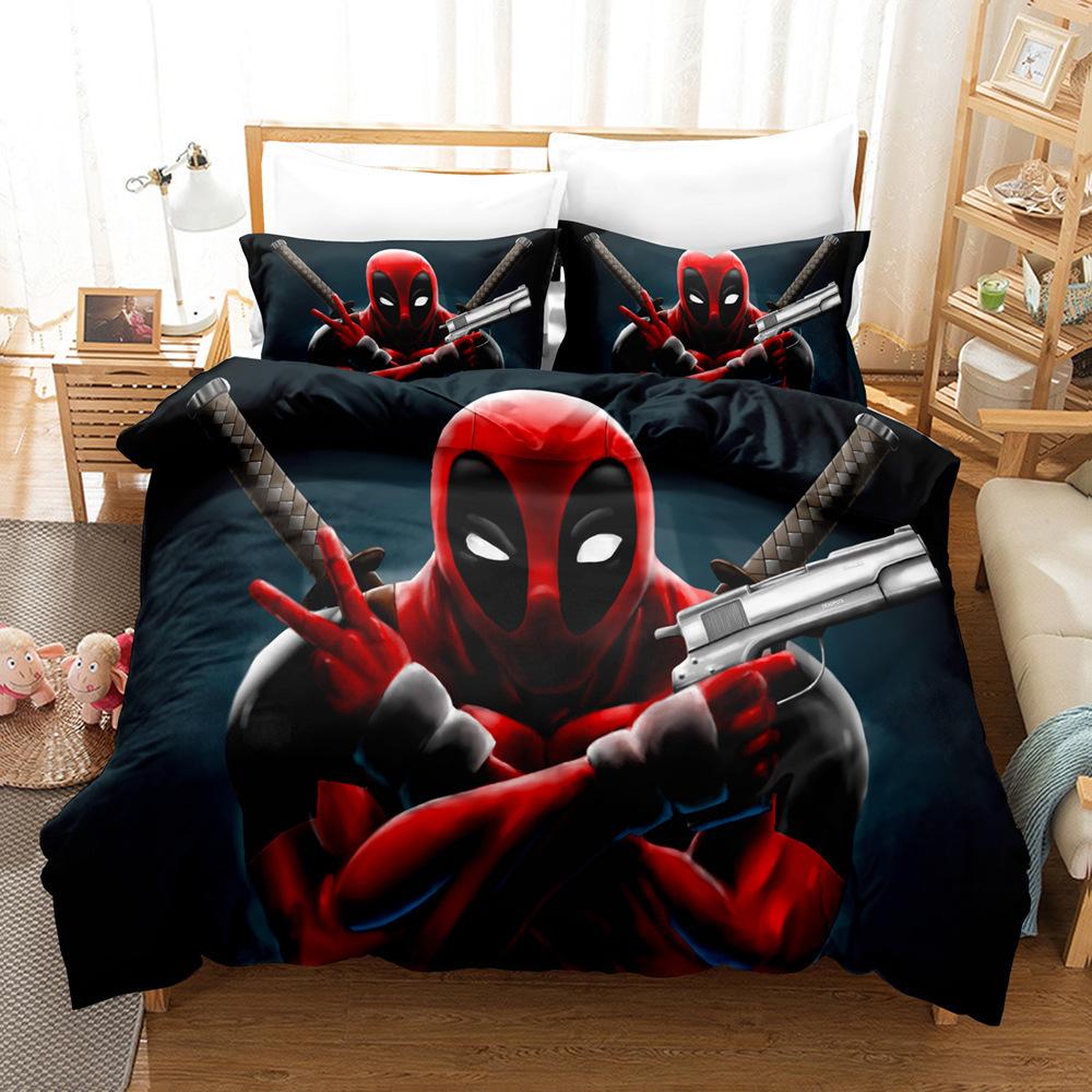 Home Textile Quilt Cover Pillowcase 3D Digital Printing Three-Piece Set