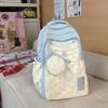 School bag women's new college style Japanese fresh cartoon polka dot backpack junior high school students lightweight travel backpack