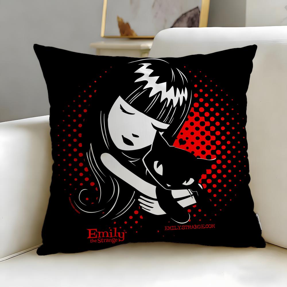 cartoon character Emily the Cool Strang Cushion Cover Soft  EasyWash Pillow Case  Versatile for Couch Bed Travel and Office