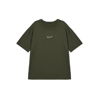 Casual Solid Color Loose Fit Crew Neck Short Sleeve Drop Shoulder T-Shirt Men Tops Dark-Green FV7727-325