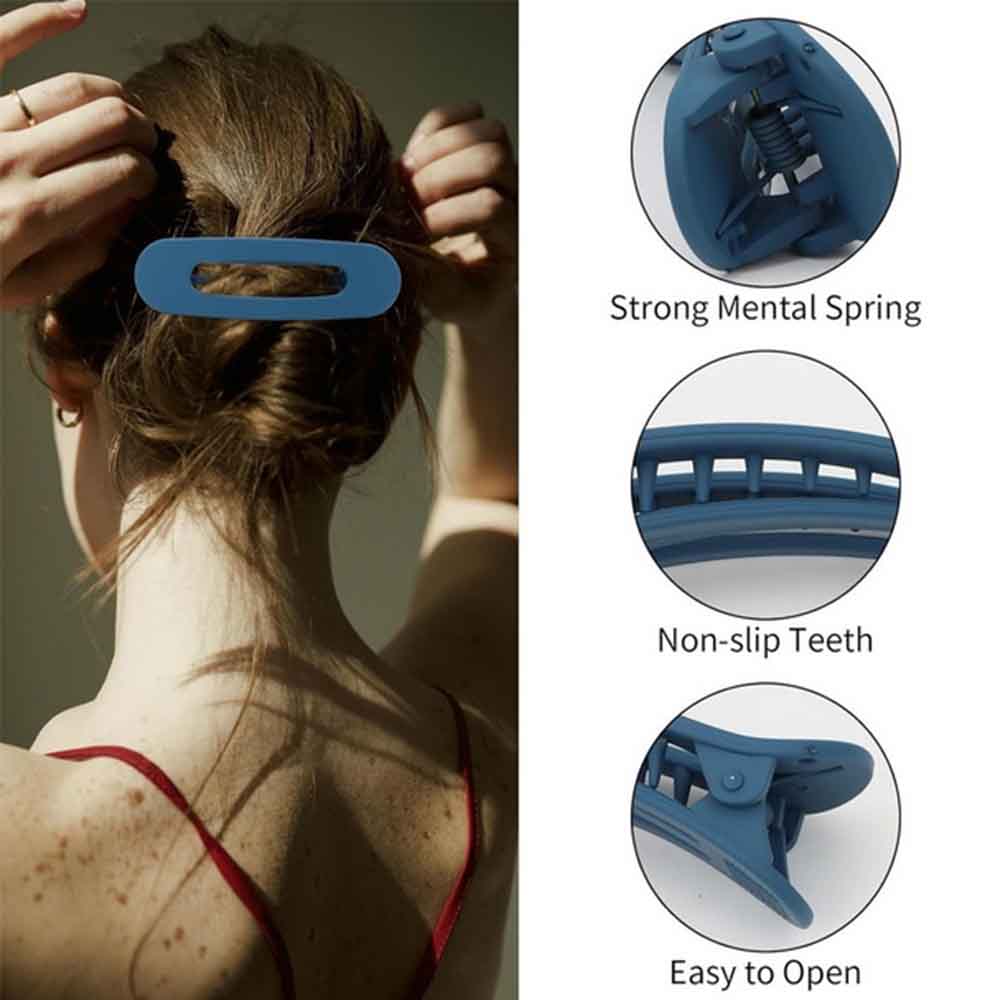 Large Flat Hair Clips 8pcs Matte Alligator Claw for Thick/Thin Hair