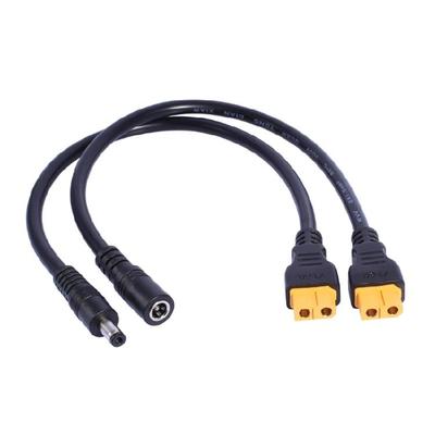 Fiabilité XT60 Femelle vers DC5.5x2.5mm Câble d'alimentation 30cm pour stockage d'énergie solaire et câble de charge pour jouet télécommandé 11.81 pouces