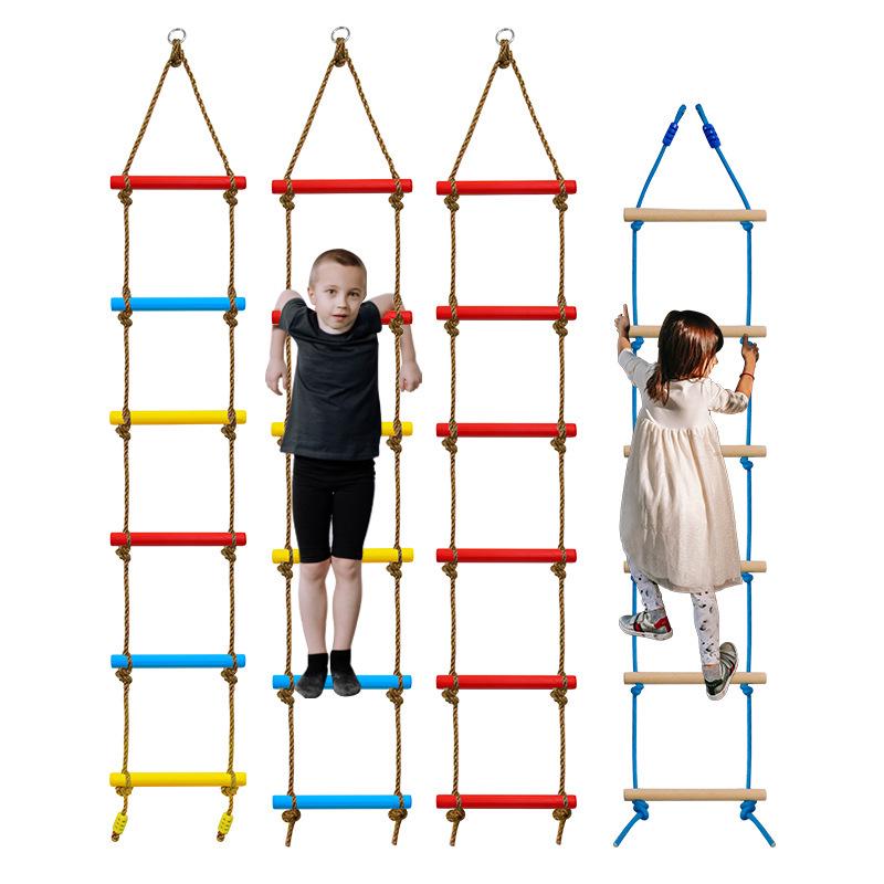 Children's Six-Speed Indoor/Outdoor Climbing Ladder and Swing Set