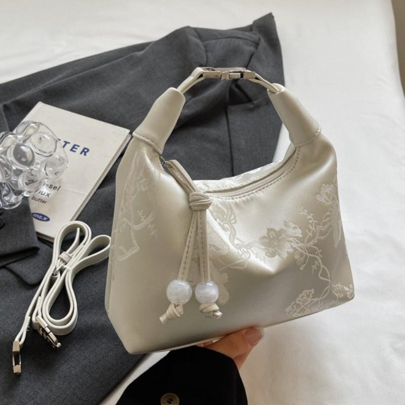 Casual Embroidered Chinese Style Handbag Purses Canvas Hanfu Embroidery Handbag Zipper Crossbody Bag Cheongsam Bag Party