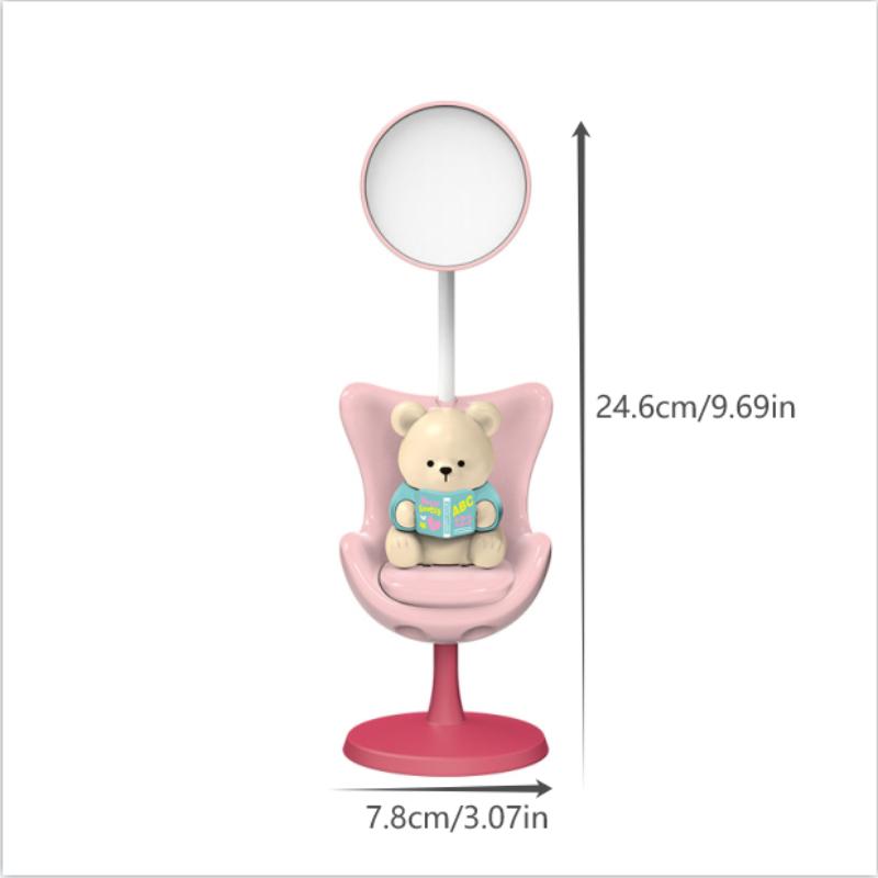 Cartoon Cute Bear Usb Charging Led Table Night Light Three-Speed Adjustable Child Eye Protection Warm White Desk Lamps Ornaments