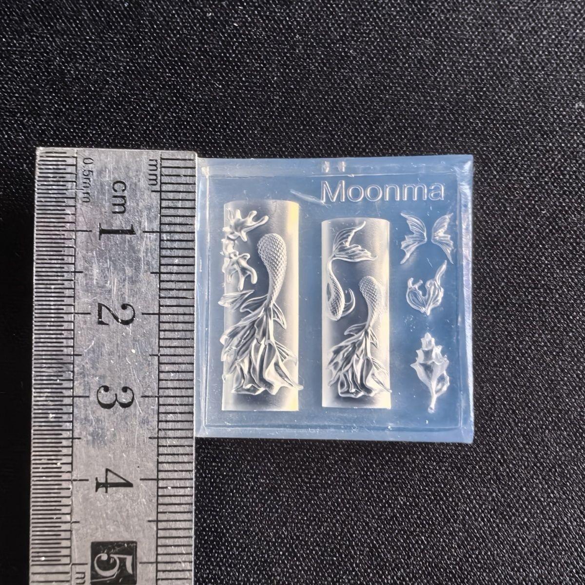 Mermaid & Shell Silicone Nail Art Mold, Fish Tail & Butterfly Design