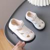 Children's Roman Sandals, Unisex Beach Shoes, Hollow-Out Leather Shoes, Soft-Soled Walking Shoes.